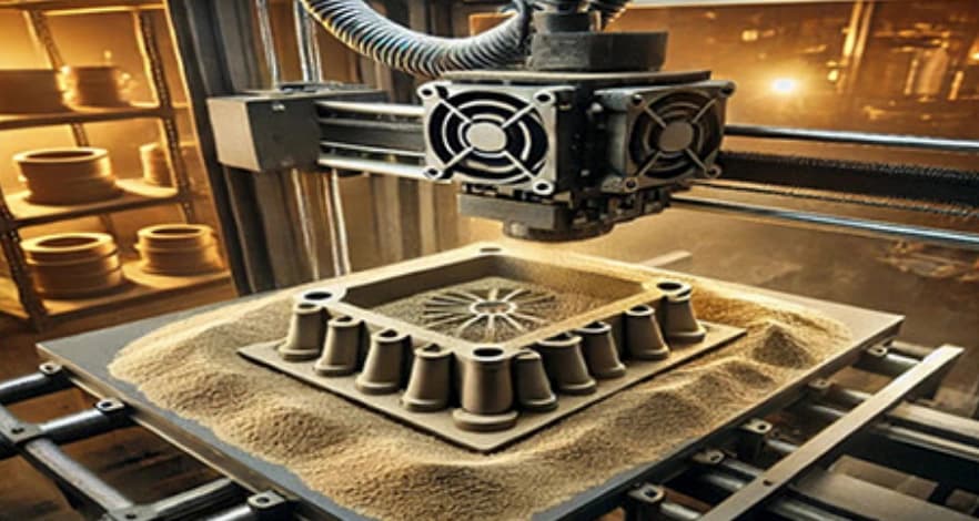 Imprimare 3D a unei forme din nisip