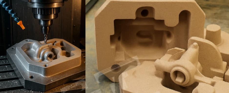 Formă de fonderie imprimată 3D — fără sculărie tradițională