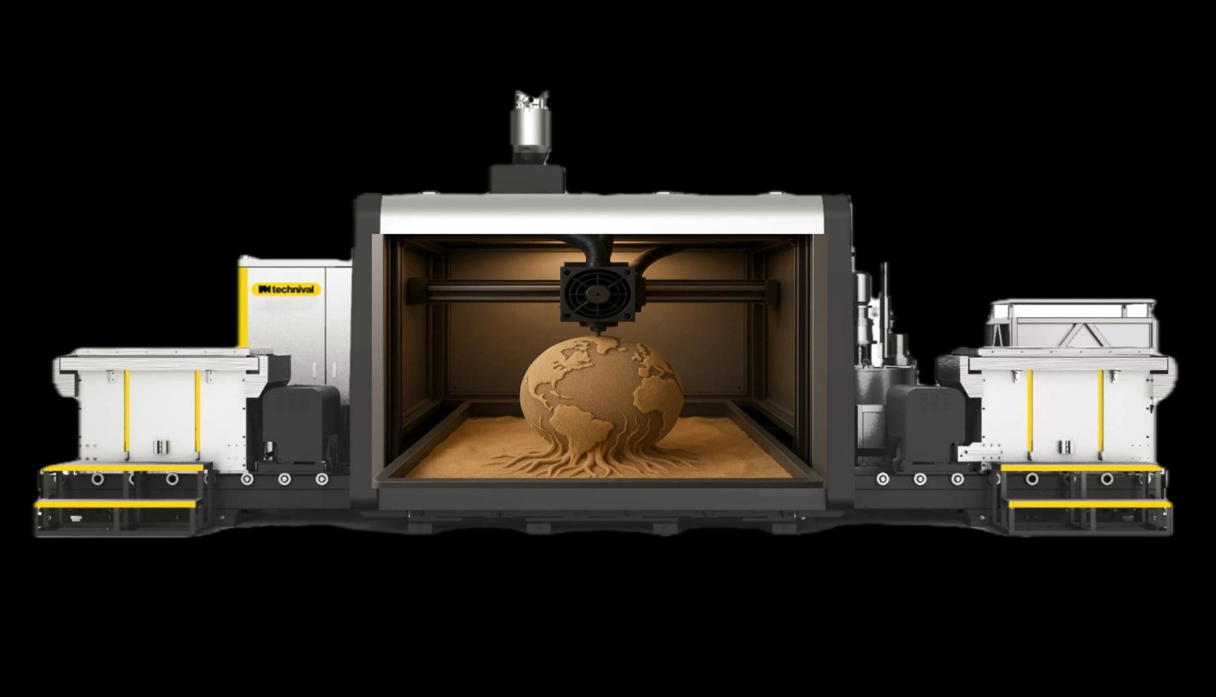 Piesă de fonderie realizată dintr-o formă imprimată 3D în nisip
