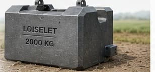 Contragreutate monomasă de 2000 kg într-un câmp