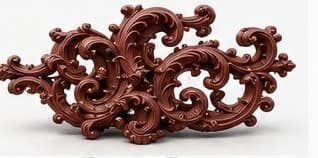 Ornament decorativ din fontă, fin cizelat