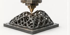 Piesă cu structură reticulară produsă prin imprimare 3D în nisip