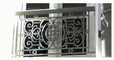 Grilă de balcon, balustradă din fontă — ref YC