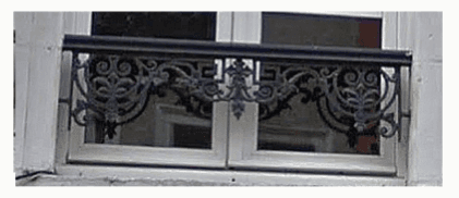 Bară de sprijin pentru fereastră din fontă — ref FT - Thumbnail 2
