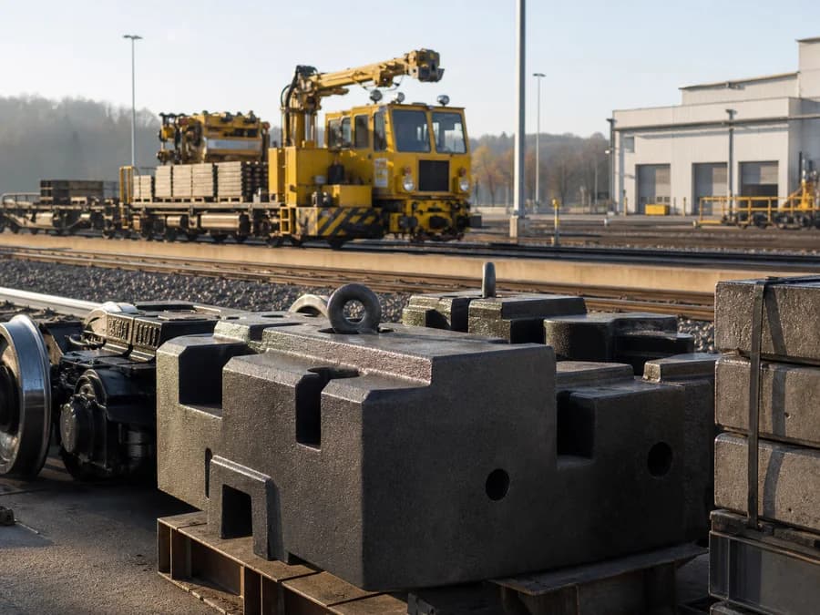 Construcție feroviară și contragreutăți din fontă