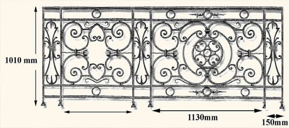 Balustradă, rambardă lucrată din fontă