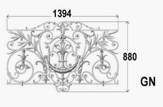 Balustradă, rambardă lucrată din fontă