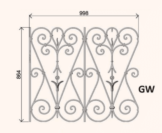 Balustradă, rambardă lucrată din fontă