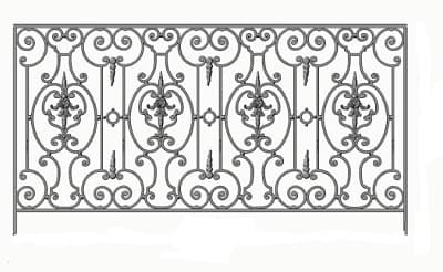 Balustradă, rambardă lucrată din fontă
