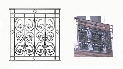 Balustradă, rambardă lucrată din fontă