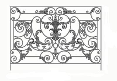 Balustradă, rambardă lucrată din fontă