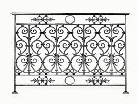 Balustradă, rambardă lucrată din fontă