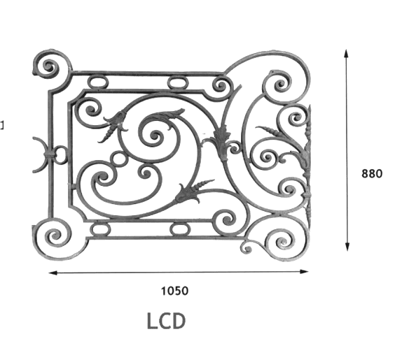 Balustradă, rambardă lucrată din fontă