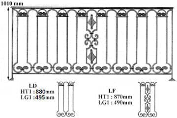 Balustradă, rambardă lucrată din fontă