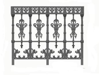 Balustradă, rambardă lucrată din fontă