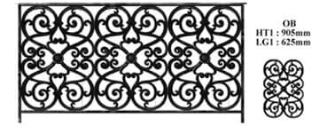 Balustradă, rambardă lucrată din fontă