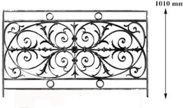 Balustradă, rambardă lucrată din fontă