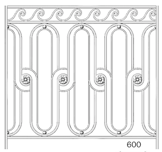 Balustradă, rambardă lucrată din fontă