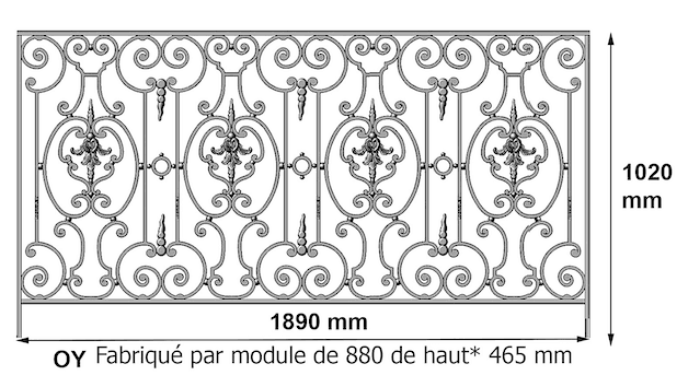 Balustradă, rambardă lucrată din fontă
