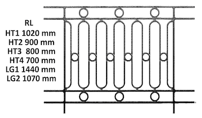 Balustradă, rambardă lucrată din fontă