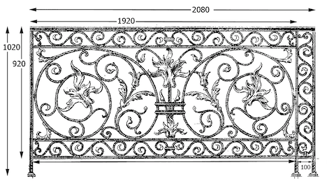 Balustradă, rambardă lucrată din fontă