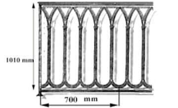 Balustradă, rambardă lucrată din fontă