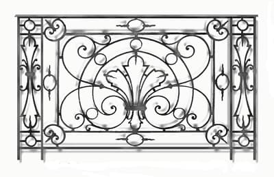 Balustradă, rambardă lucrată din fontă