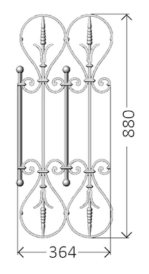 Balustradă, rambardă lucrată din fontă