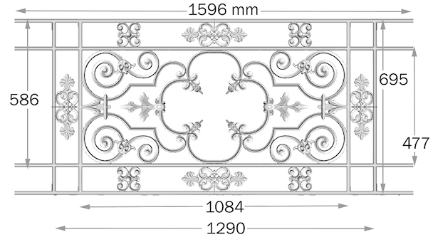Balustradă, rambardă lucrată din fontă
