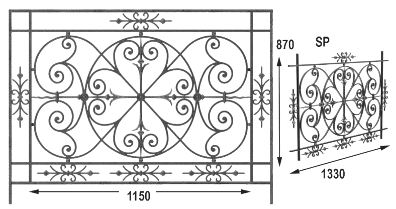 Balustradă, rambardă lucrată din fontă