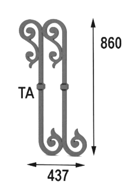 Balustradă, rambardă ornamentată din fontă