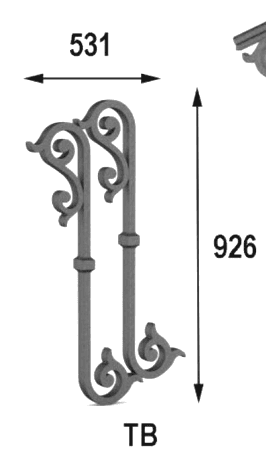 Balustradă, rambardă lucrată din fontă