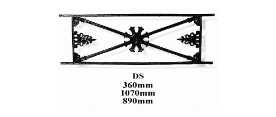 Grilaj de balcon, balustradă din fontă — ref DS