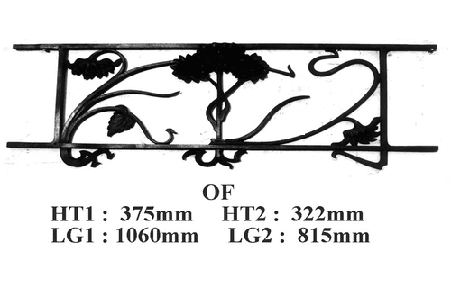 Grilă de balcon, balustradă din fontă — ref OF