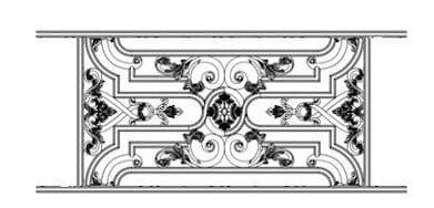 Grilă de balcon, balustradă din fontă — ref PS