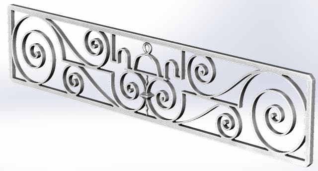 Grilaj de balcon, balustradă din fontă — ref TG