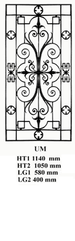 Grilă de ușă din fontă — Referință UM