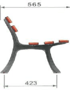 Pied de banc confort