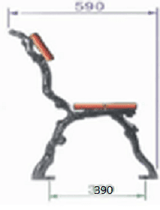 Pied de banc pătrat