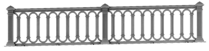 Pod din fontă și balustradă istorică - Model Pirmil