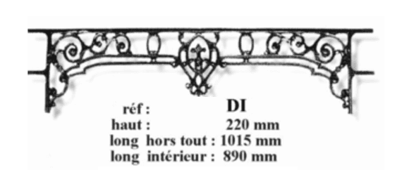 Bară de sprijin pentru fereastră din fontă — ref DI
