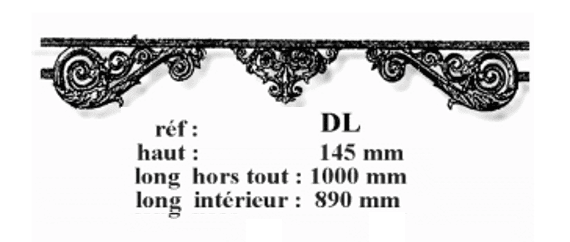 Bară de sprijin pentru fereastră din fontă — ref DL