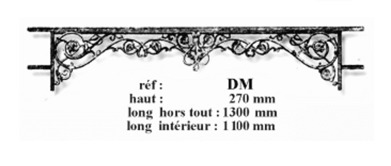 Bară de sprijin pentru fereastră din fontă — ref DM