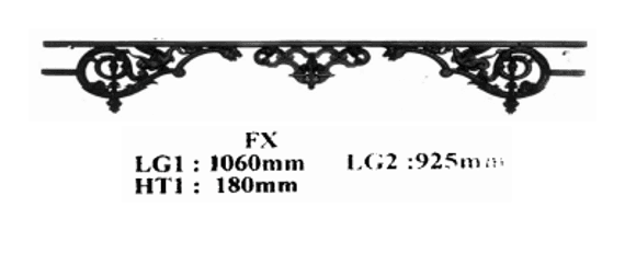 Bară de sprijin pentru fereastră din fontă — ref FX